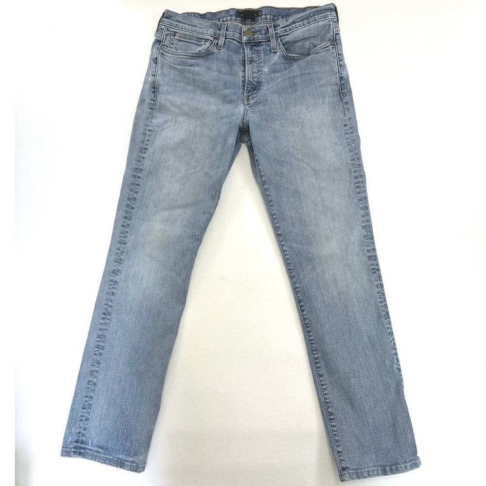 Madewell Mens Straight Leg Light Wash Blue Denim Jeans Five Pocket Classic 33x32
